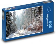 Zimná cesta Puzzle 500 dielikov - 46 x 30 cm 