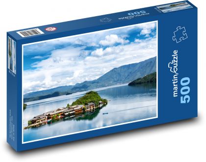 Kanada - modré jazero - Puzzle 500 dielikov, rozmer 46x30 cm 