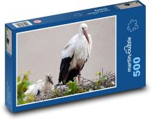 Čáp - hnízdo Puzzle 500 - 46x30 cm