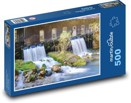 Water Mill - Waterfall - Puzzle of 500 pieces, size 46x30 cm 