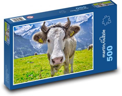 Alpy - kráva - puzzle 500 dílků