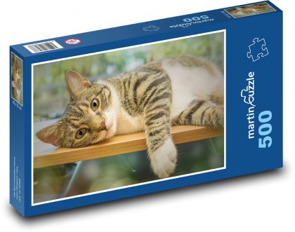 Roztomilá mačka - Puzzle 500 dielikov, rozmer 46x30 cm 