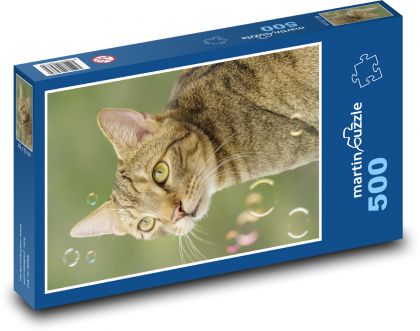 Kočka - mourek - Puzzle 500 dílků, rozměr 46x30 cm