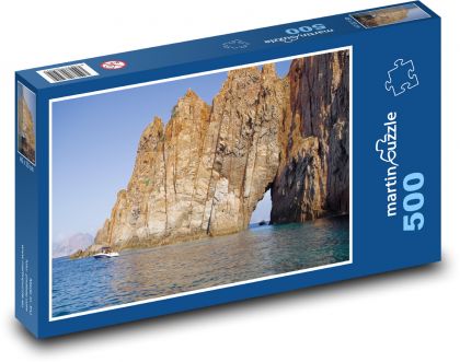 Korzika - skaly - Puzzle 500 dielikov, rozmer 46x30 cm 