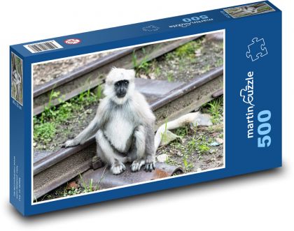 Monkey - macaque - Puzzle of 500 pieces, size 46x30 cm 