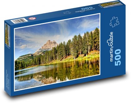 Lago Antorno - Dolomity - Puzzle 500 dielikov, rozmer 46x30 cm 
