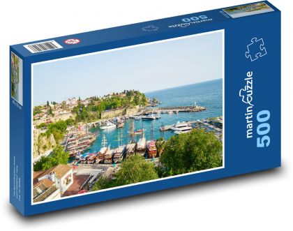 Turecko - Antalya, přístav - Puzzle 500 dílků, rozměr 46x30 cm