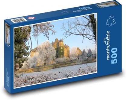 Zámok - Zamrznutá rieka - Puzzle 500 dielikov, rozmer 46x30 cm 