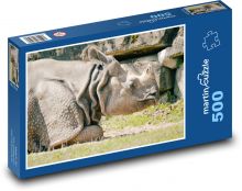 Nosorožec - savec Puzzle 500 - 46x30 cm