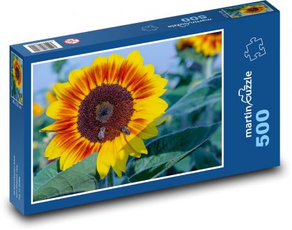 Slnečnice - včely - Puzzle 500 dielikov, rozmer 46x30 cm 