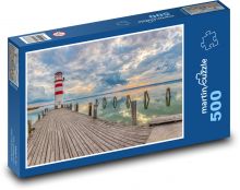Neziderské jezero - maják, Rakousko Puzzle 500 - 46x30 cm