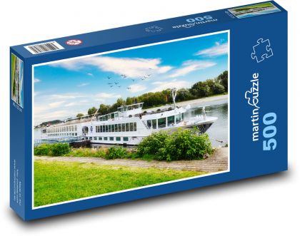 Boat - Rhine River - Puzzle of 500 pieces, size 46x30 cm 