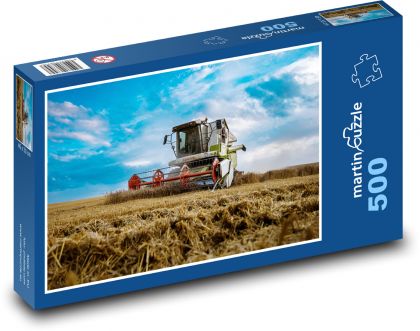 Field - combine harvester - Puzzle of 500 pieces, size 46x30 cm 