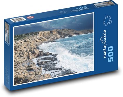 Skalnaté pobřeží - oceán - puzzle 500 dílků