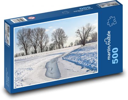 Krajobraz zimowy - Puzzle 500 elementów, rozmiar 46x30 cm