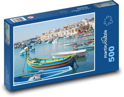 Fischerdorf - Hafen - Puzzle - 500 Teile