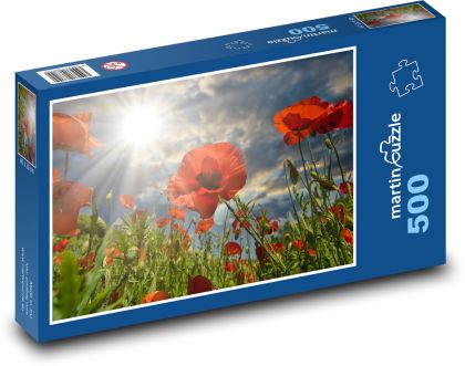 Slnko - mak - Puzzle 500 dielikov, rozmer 46x30 cm 