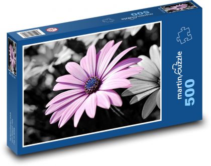 Pink Flower - Puzzle of 500 pieces, size 46x30 cm 