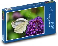 Motýl - hmyz na květině Puzzle 500 - 46x30 cm