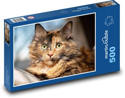 Strakatá kočka - puzzle 500 dílků