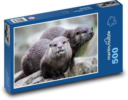 Otter - rodent - Puzzle of 500 pieces, size 46x30 cm 