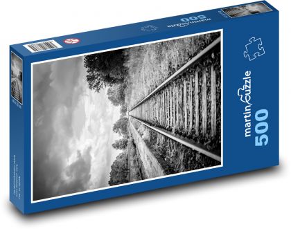 Old abandoned rail - Puzzle of 500 pieces, size 46x30 cm 