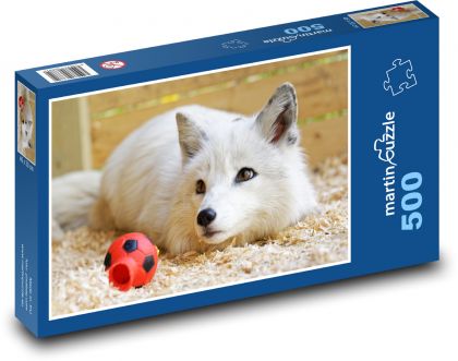 White fox - Puzzle of 500 pieces, size 46x30 cm 