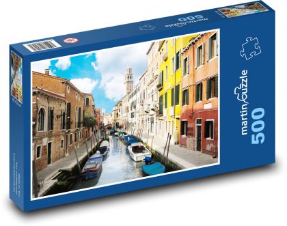 Kanál v Benátkach - Puzzle 500 dielikov, rozmer 46x30 cm 