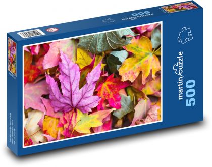Farebné javorové listy - Puzzle 500 dielikov, rozmer 46x30 cm 