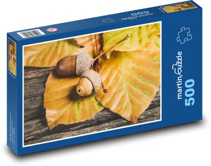 Žalude - symbol jesene - Puzzle 500 dielikov, rozmer 46x30 cm 