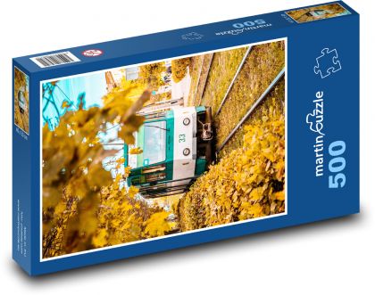 Tramvaj v podzimním odpoledni - puzzle 500 dílků