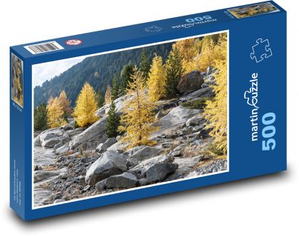 Larwy na kamiennym zboczu wzgórza - Puzzle 500 elementów, rozmiar 46x30 cm