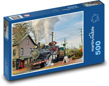 Dampfzug in der Stadt - Puzzle - 500 Teile