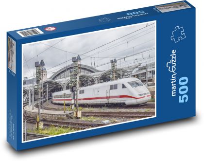 Der Zug fährt vom Bahnhof ab - Puzzle - 500 Teile