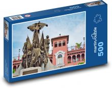 Monumentální pomník se sochami Puzzle 500 - 46x30 cm