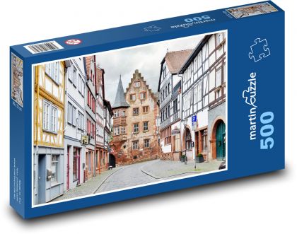 Domy szachulcowe w Büdingen - Puzzle 500 elementów, rozmiar 46x30 cm