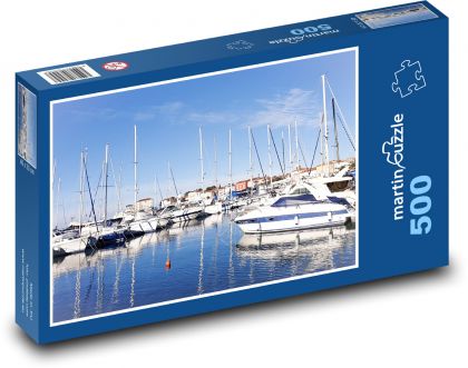 Ráno v prístave - Puzzle 500 dielikov, rozmer 46x30 cm 