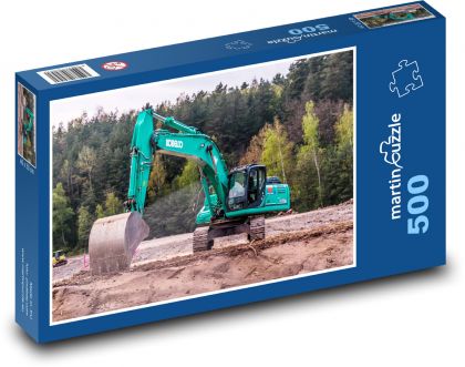 Stavební stroj - rypadlo - puzzle 500 dílků