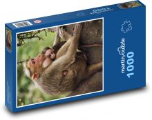 Affenmutter mit Jungtier Puzzle 1000 Teile - 60 x 46 cm