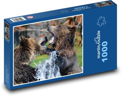 Medvěd grizzly - Puzzle 1000 dílků, rozměr 60x46 cm