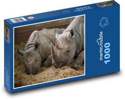 Nosorožec - Puzzle 1000 dílků, rozměr 60x46 cm