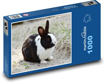 Schwarz-weißes Kaninchen - Puzzle - 1000 Teile