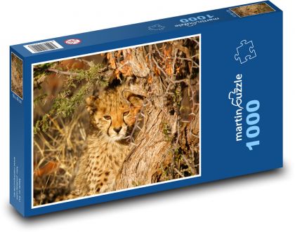 Leopard by the tree - Puzzle 1000 pieces, size 60x46 cm 