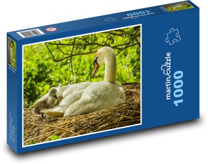 Swan - Puzzle 1000 pieces, size 60x46 cm 