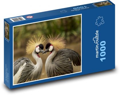Zamilovaní jeřábi královští - puzzle 1000 dílků
