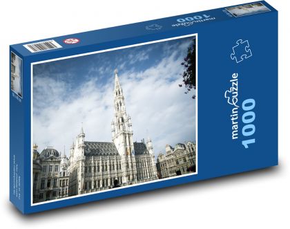 Radnica na námestí Grand Place v Bruseli - Puzzle 1000 dielikov, rozmer 60x46 cm
