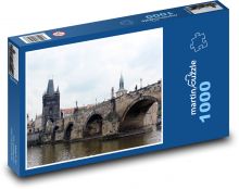 Karlov most a Pražský hrad Puzzle 1000 dielikov - 60 x 46 cm 