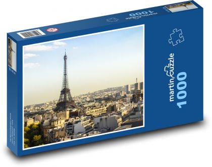 Paříž - Eiffelova věž - Puzzle 1000 dílků, rozměr 60x46 cm