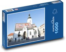 Záhřeb, kostel sv. Marka Puzzle 1000 dílků - 60 x 46 cm