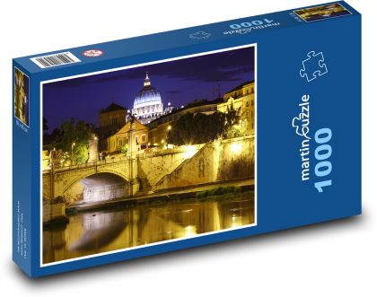 Řím - most - Puzzle 1000 dílků, rozměr 60x46 cm